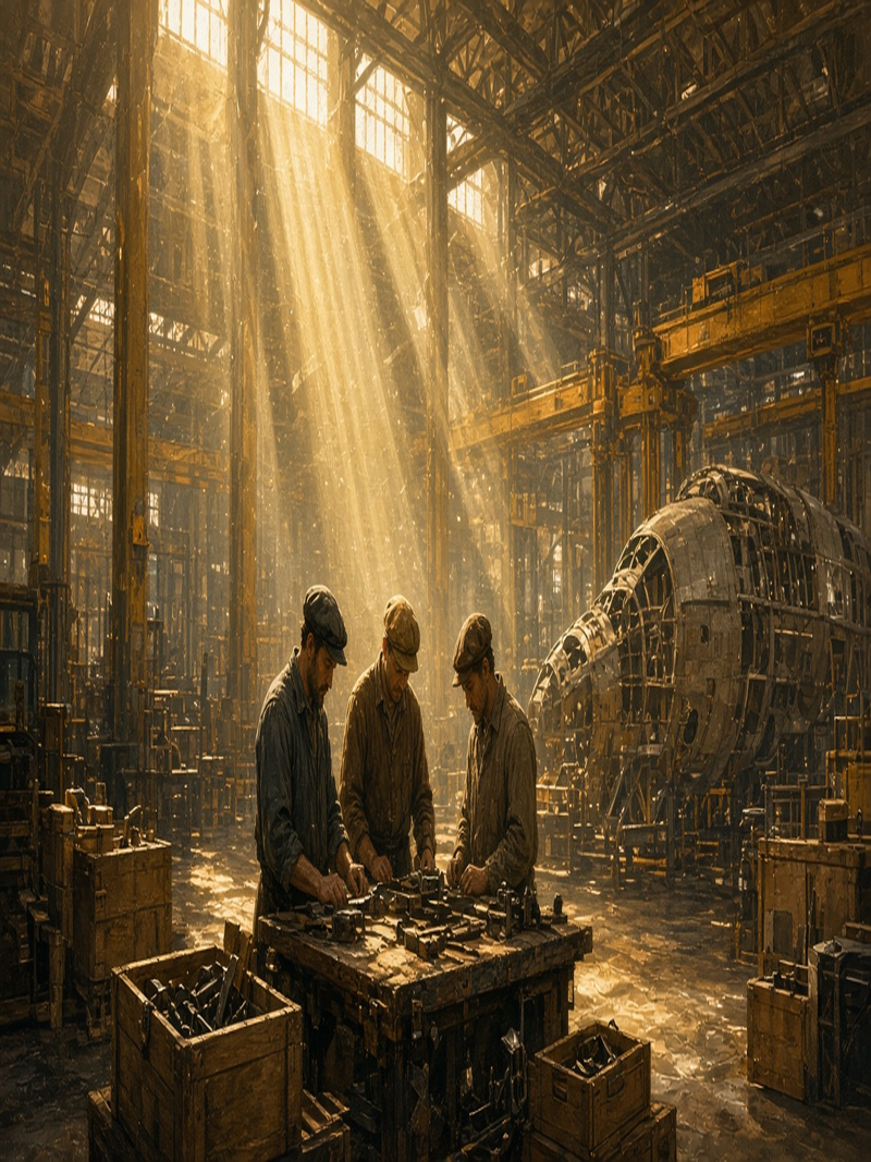Entering the heart of the shop